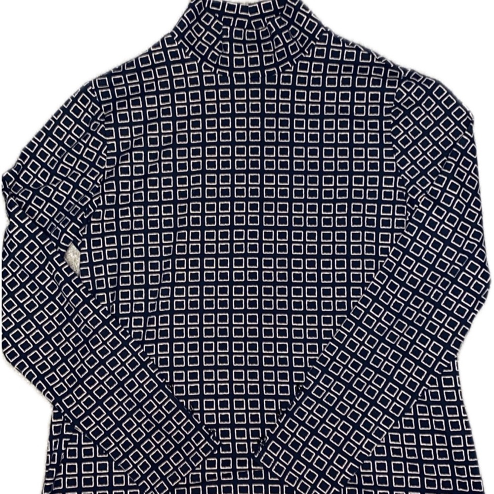 Investments size S black and gold/tan mock neck